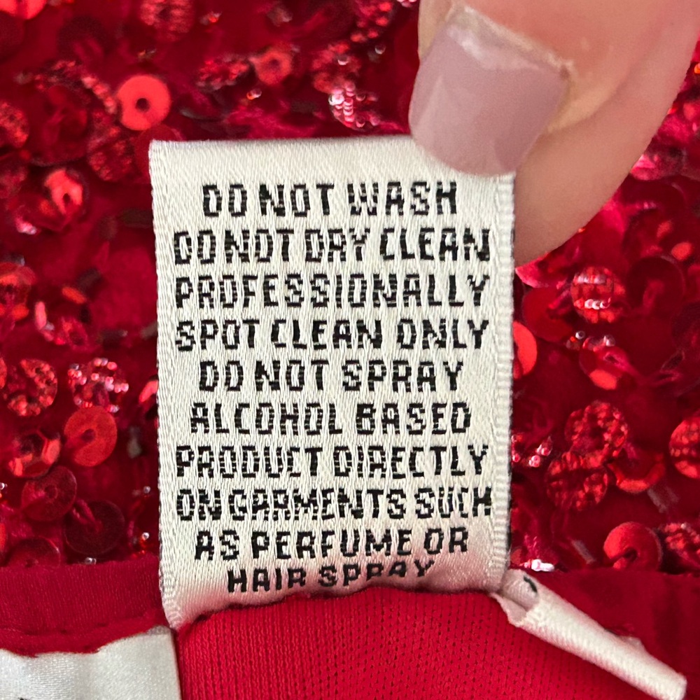 Scala Ruby Red Fully Beaded Evening Cocktail Mini… - image 8